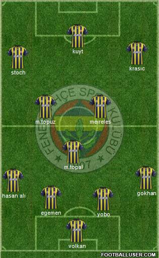 Fenerbahçe SK Formation 2012