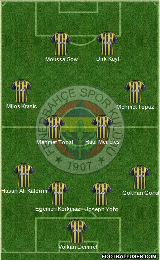 Fenerbahçe SK Formation 2012