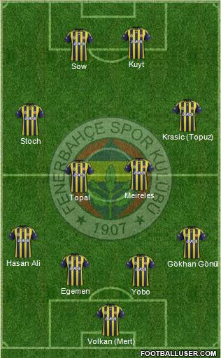 Fenerbahçe SK Formation 2012