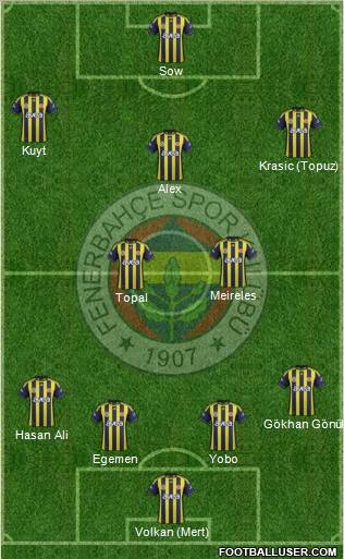 Fenerbahçe SK Formation 2012