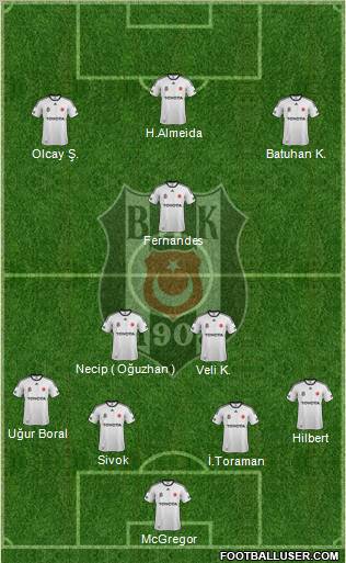 Besiktas JK Formation 2012