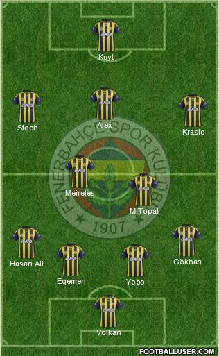 Fenerbahçe SK Formation 2012