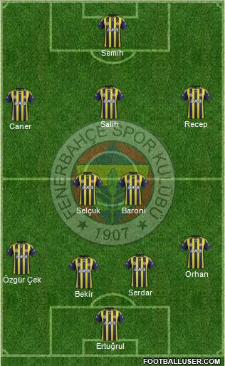 Fenerbahçe SK Formation 2012