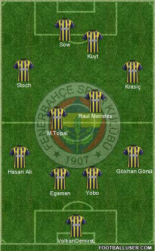 Fenerbahçe SK Formation 2012
