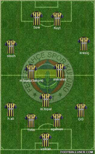 Fenerbahçe SK Formation 2012