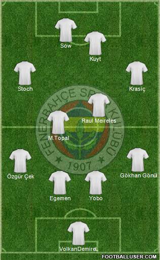 Fenerbahçe SK Formation 2012