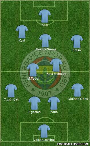 Fenerbahçe SK Formation 2012