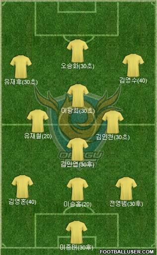 Daegu FC Formation 2012