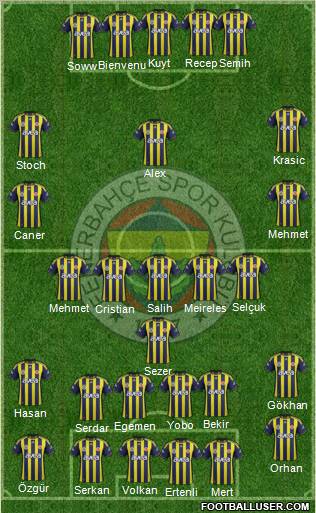 Fenerbahçe SK Formation 2012