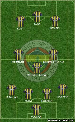 Fenerbahçe SK Formation 2012