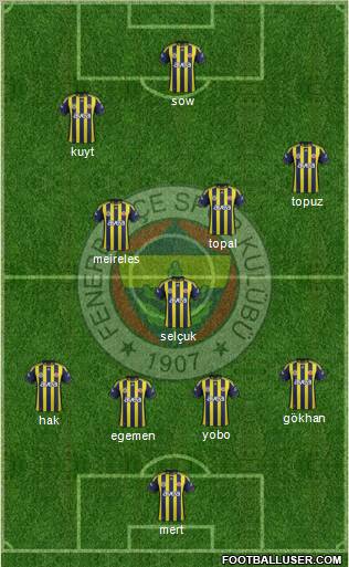 Fenerbahçe SK Formation 2012