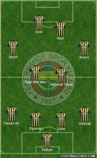 Fenerbahçe SK Formation 2012
