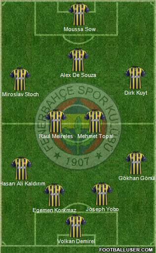 Fenerbahçe SK Formation 2012