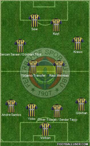 Fenerbahçe SK Formation 2012