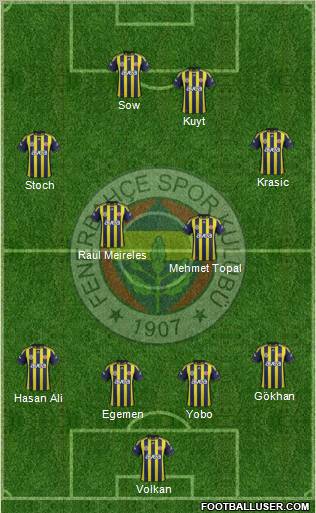 Fenerbahçe SK Formation 2012