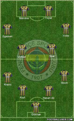 Fenerbahçe SK Formation 2012