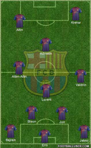 F.C. Barcelona Formation 2012