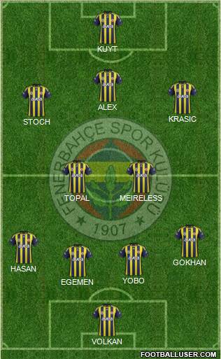 Fenerbahçe SK Formation 2012