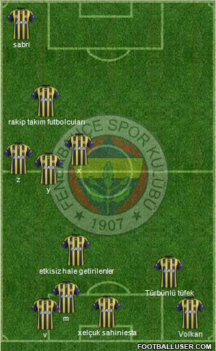 Fenerbahçe SK Formation 2012