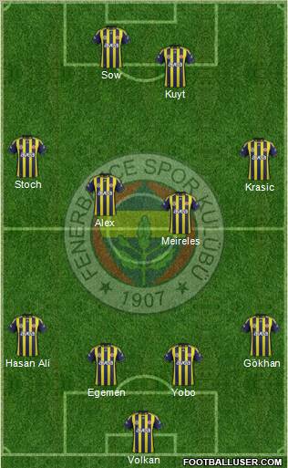 Fenerbahçe SK Formation 2012