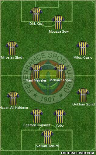 Fenerbahçe SK Formation 2012
