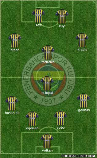 Fenerbahçe SK Formation 2012
