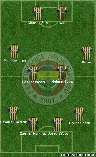 Fenerbahçe SK Formation 2012
