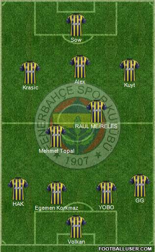 Fenerbahçe SK Formation 2012