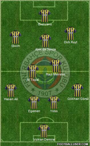 Fenerbahçe SK Formation 2012