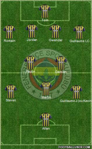 Fenerbahçe SK Formation 2012