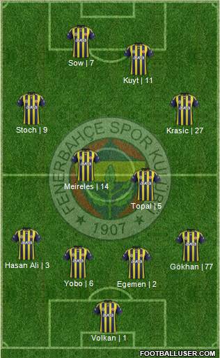 Fenerbahçe SK Formation 2012