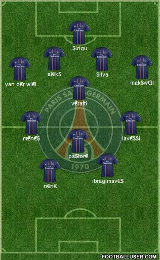 Paris Saint-Germain Formation 2012