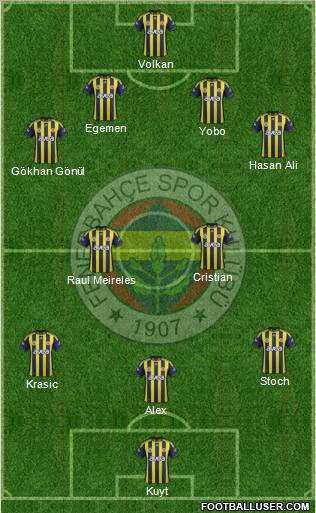 Fenerbahçe SK Formation 2012
