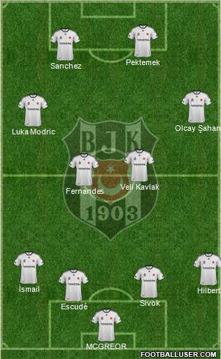 Besiktas JK Formation 2012