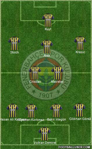 Fenerbahçe SK Formation 2012