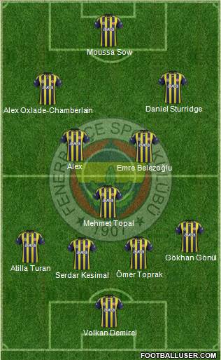 Fenerbahçe SK Formation 2012
