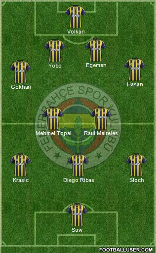 Fenerbahçe SK Formation 2012