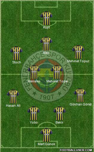Fenerbahçe SK Formation 2012