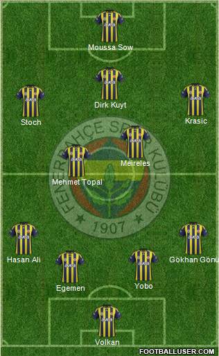 Fenerbahçe SK Formation 2012