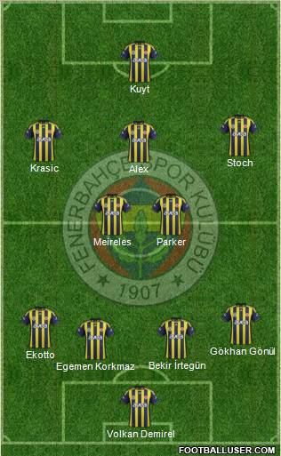 Fenerbahçe SK Formation 2012