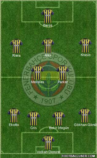 Fenerbahçe SK Formation 2012