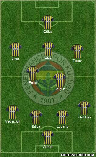 Fenerbahçe SK Formation 2012