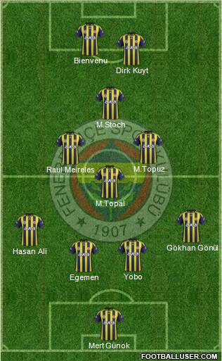 Fenerbahçe SK Formation 2012