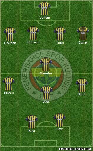 Fenerbahçe SK Formation 2012
