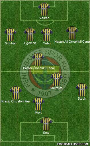 Fenerbahçe SK Formation 2012