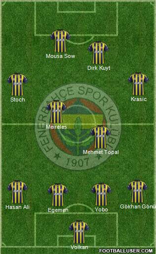 Fenerbahçe SK Formation 2012