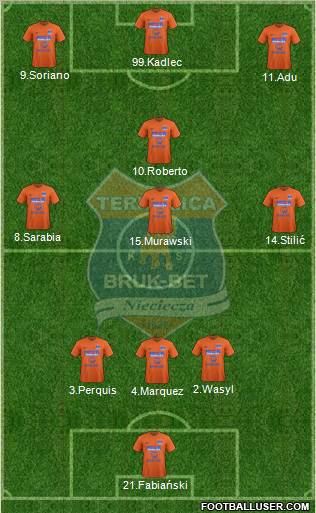 Termalica Bruk-Bet Nieciecza Formation 2012