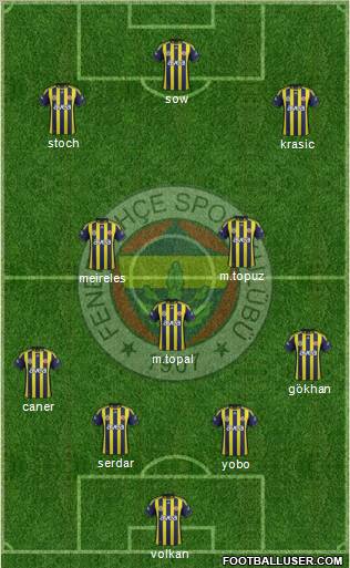 Fenerbahçe SK Formation 2012