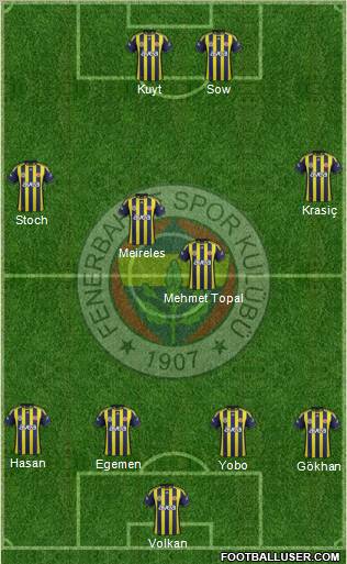 Fenerbahçe SK Formation 2012