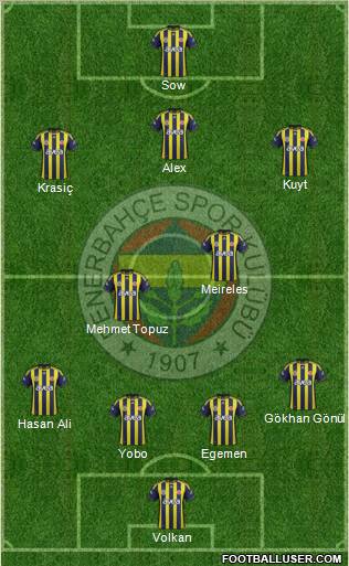 Fenerbahçe SK Formation 2012